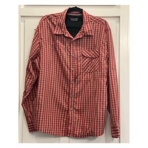 Wrangler Outdoor Regular fit utility shirt reddish brown plaid XL